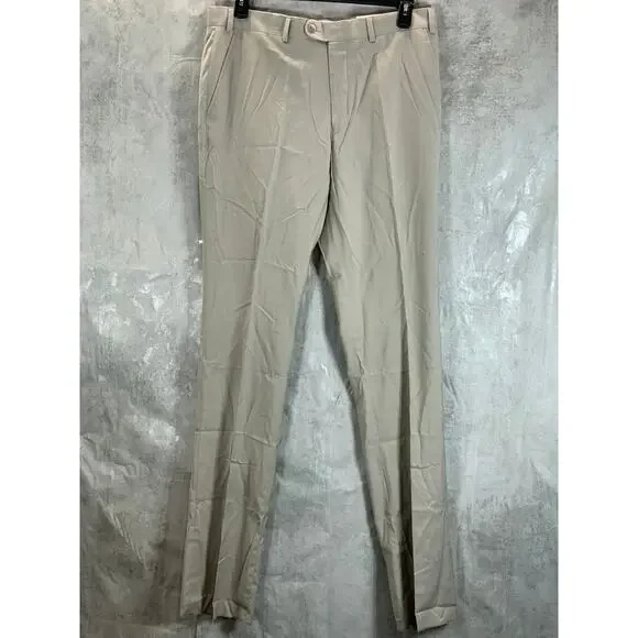 Perry Ellis | Pants | Perry Ellis Portfolio Mens Toast Modernfit Flat Front Dress  Pants Sz 36 | Poshmark